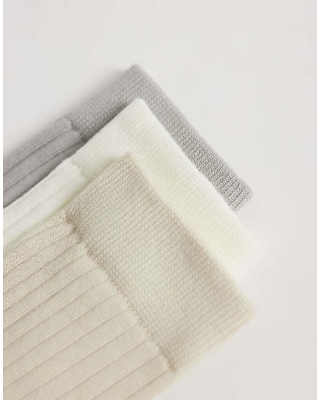 ASOS White Pack Of 3 Super Soft Ribbed Socks