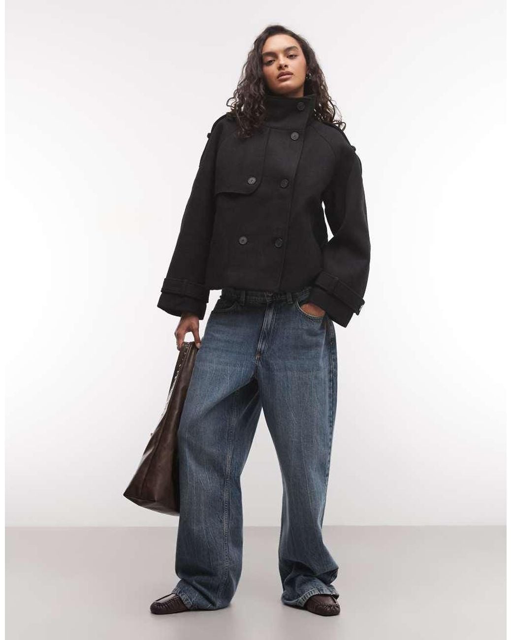 Monki Black Funnel Neck Jacket