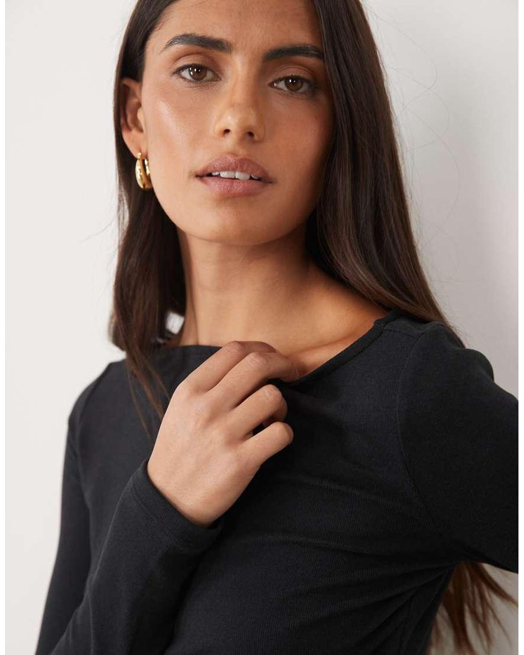 ASOS Black Supersoft Long Sleeve Top