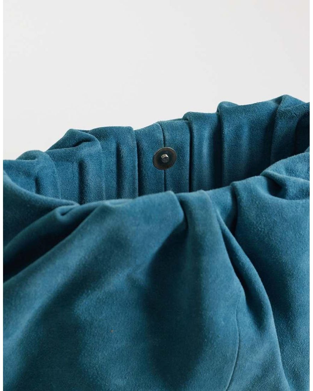 ASOS Blue Suede Cloud Clutch Bag