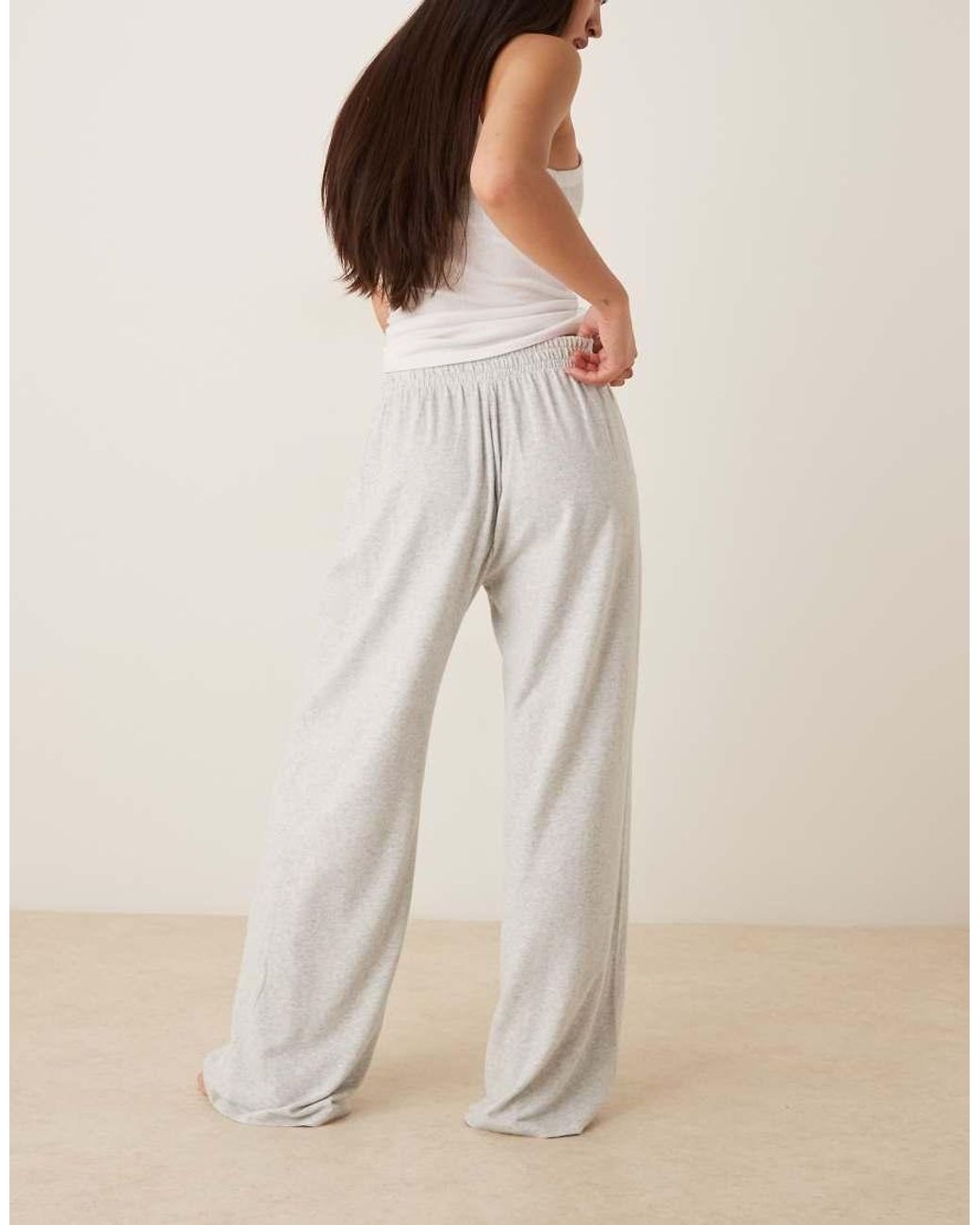 Abercrombie & Fitch Natural Wide Leg Lounge Trousers