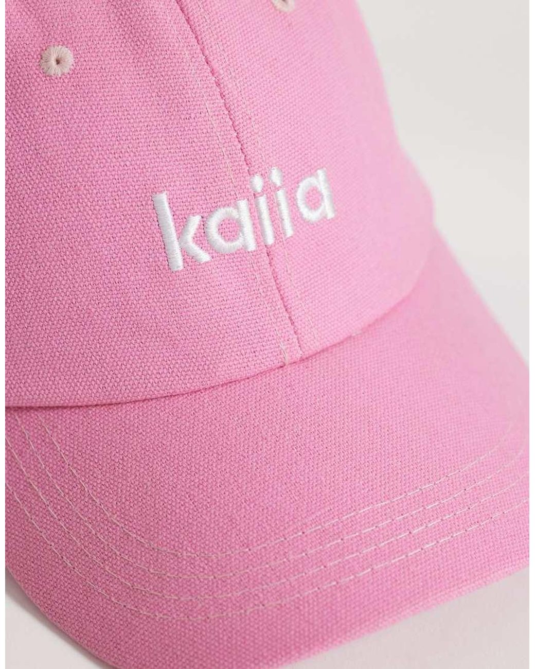 Kaiia Pink Embroidered Logo Cap