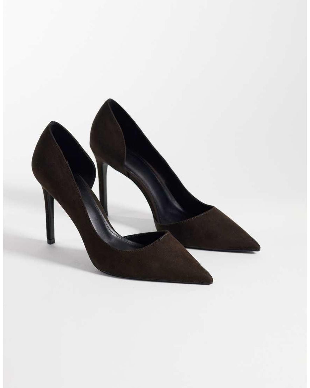 Mango Brown Heeled Court Shoe