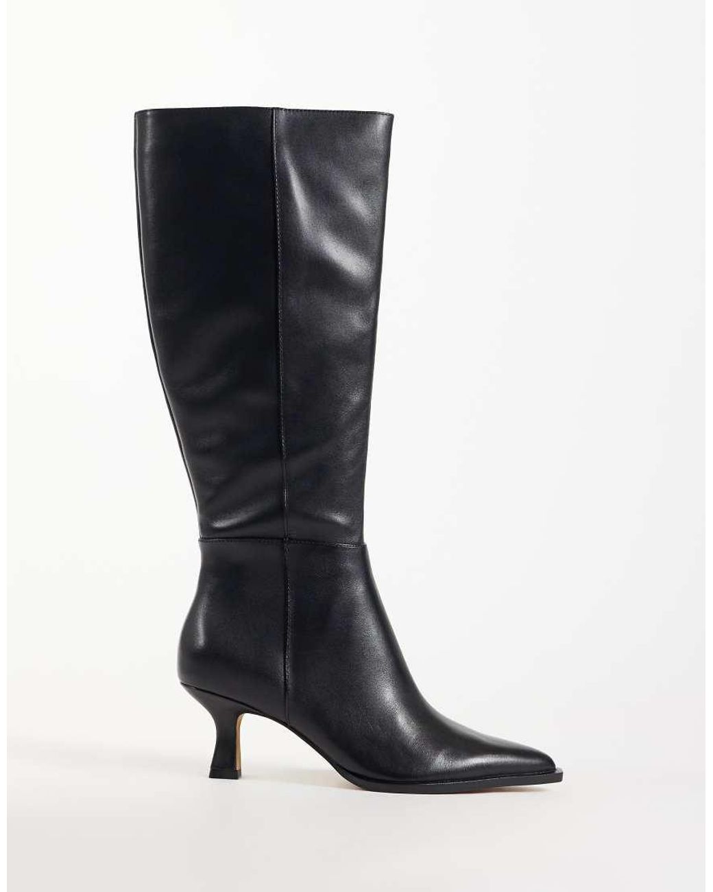 Dolce Vita Black Auggie Heeled Pointed Toe Knee Boots