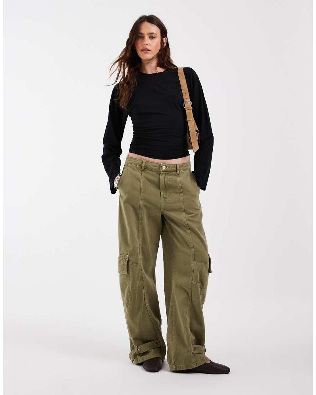JJXX Black Long Sleeve Cinched Waist Top