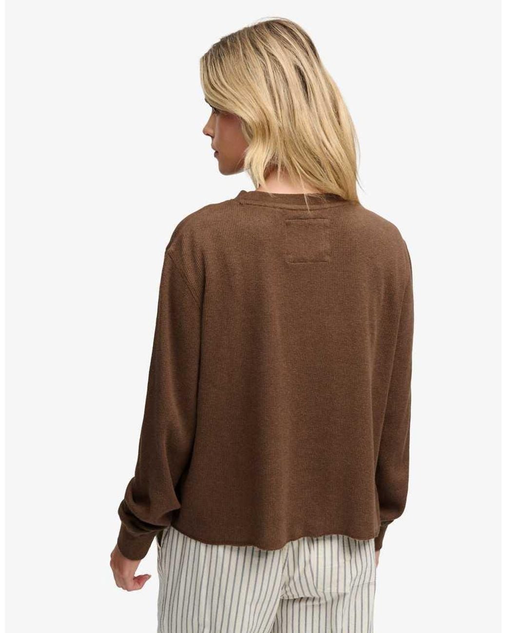 Superdry Brown Athletic Essential Graphic Long Sleeve Top