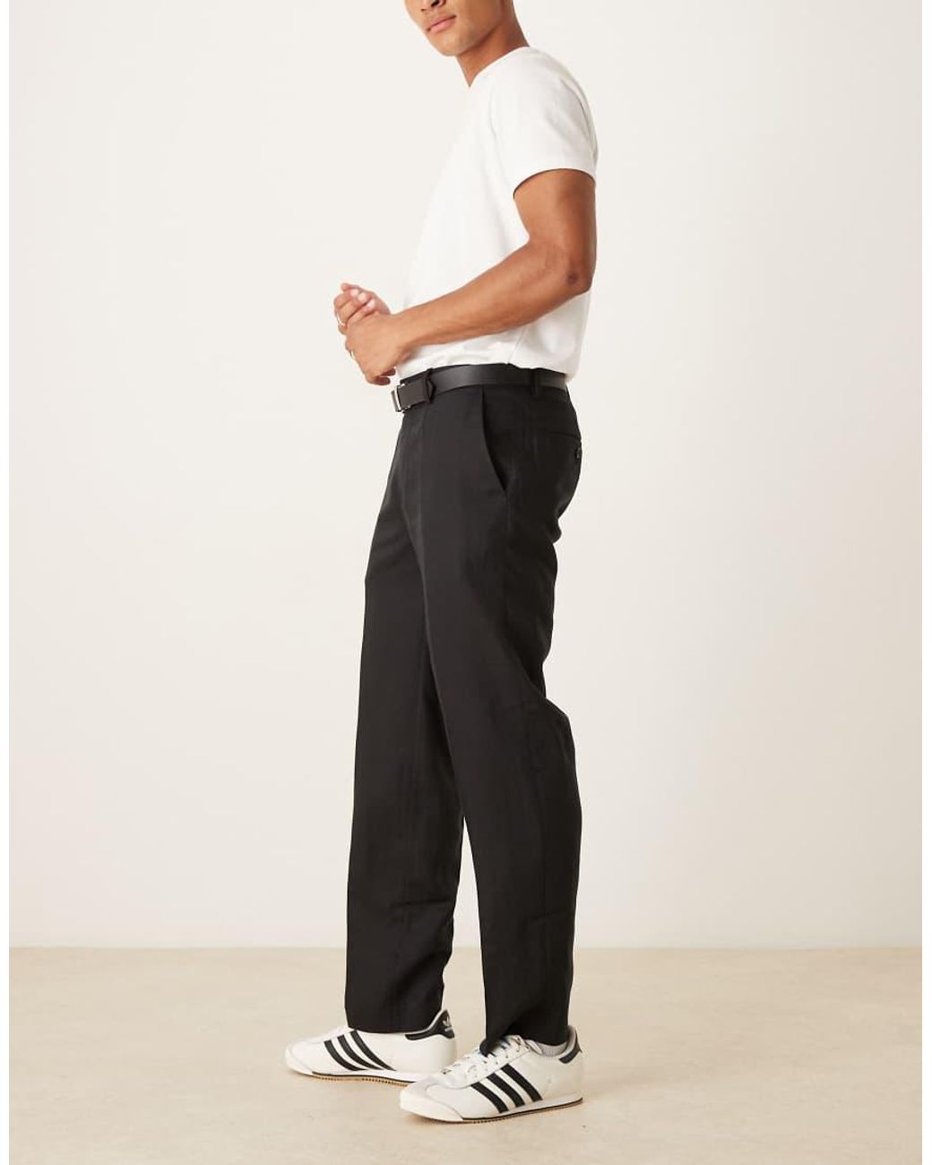 Mango Black Tapered Tailored Trouser for men