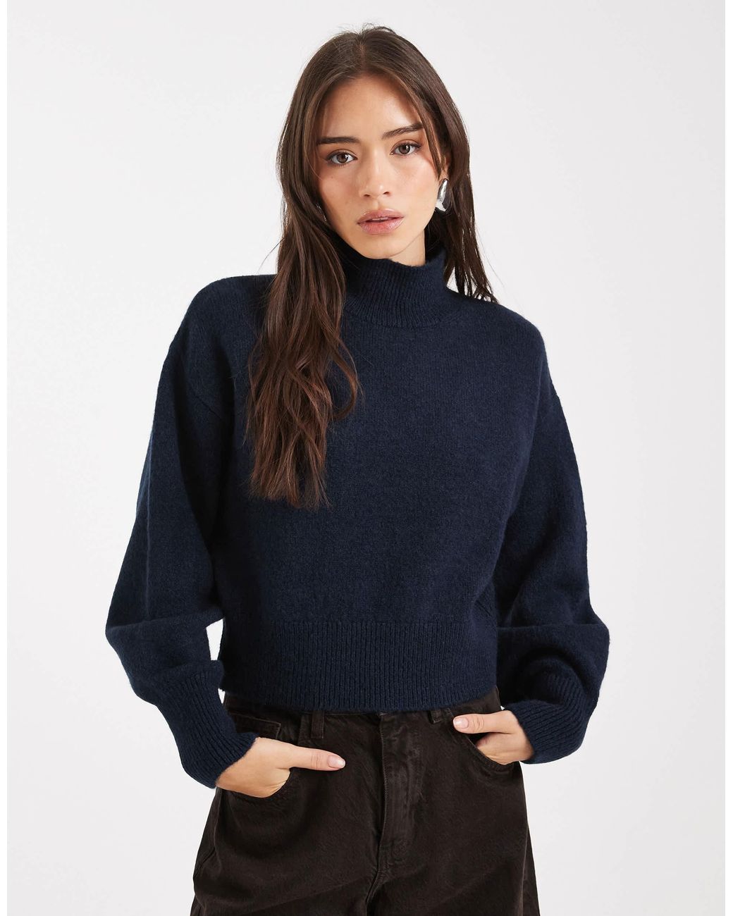 Pull à col montant ASOS en coloris Blue