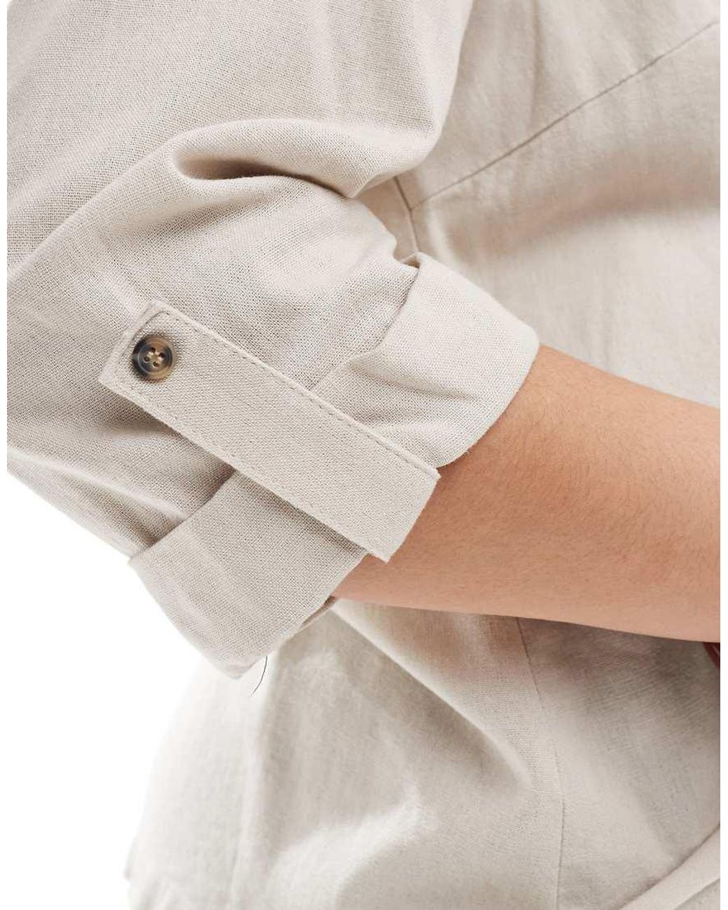 Vero Moda White Linen Touch Blazer