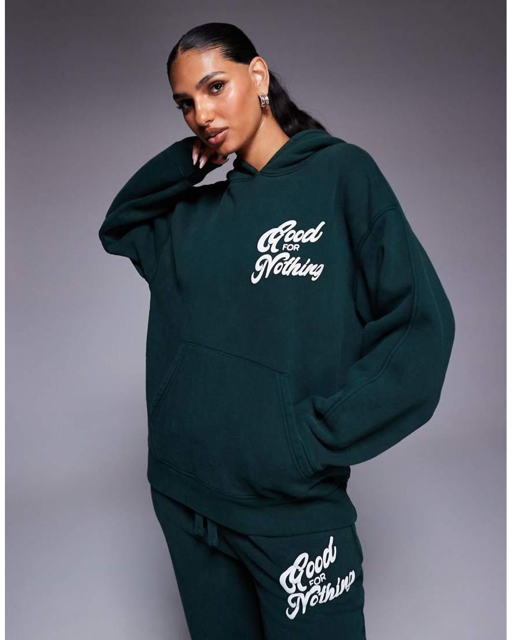 Good For Nothing Blue Relaxed Hoodie