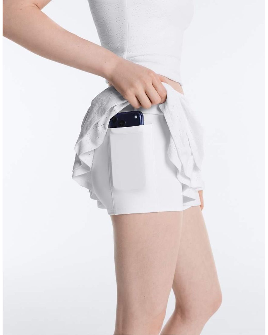 Oysho Black Comfortlux Embroidered Short Skirt