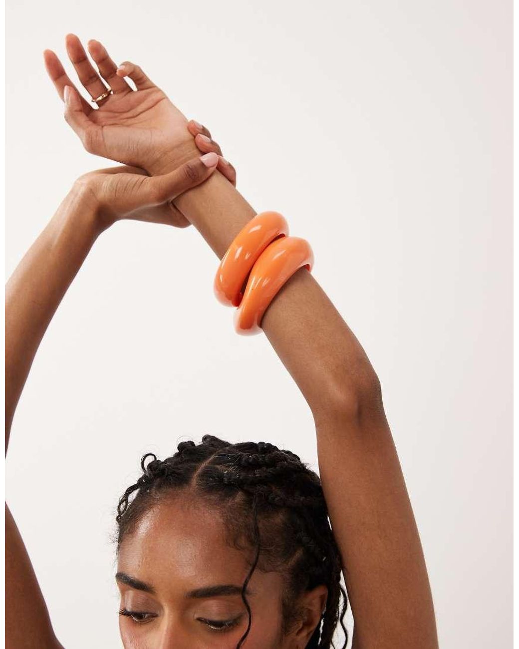 ASOS Orange Pack Of 2 Resin Bangles