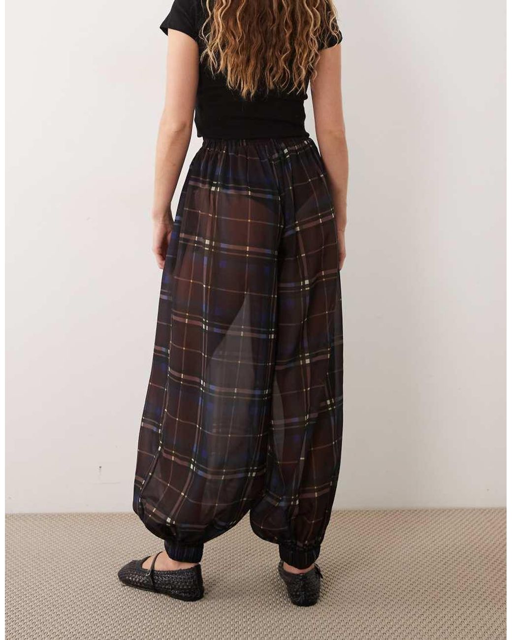 ASOS Black Sheer Balloon Pants