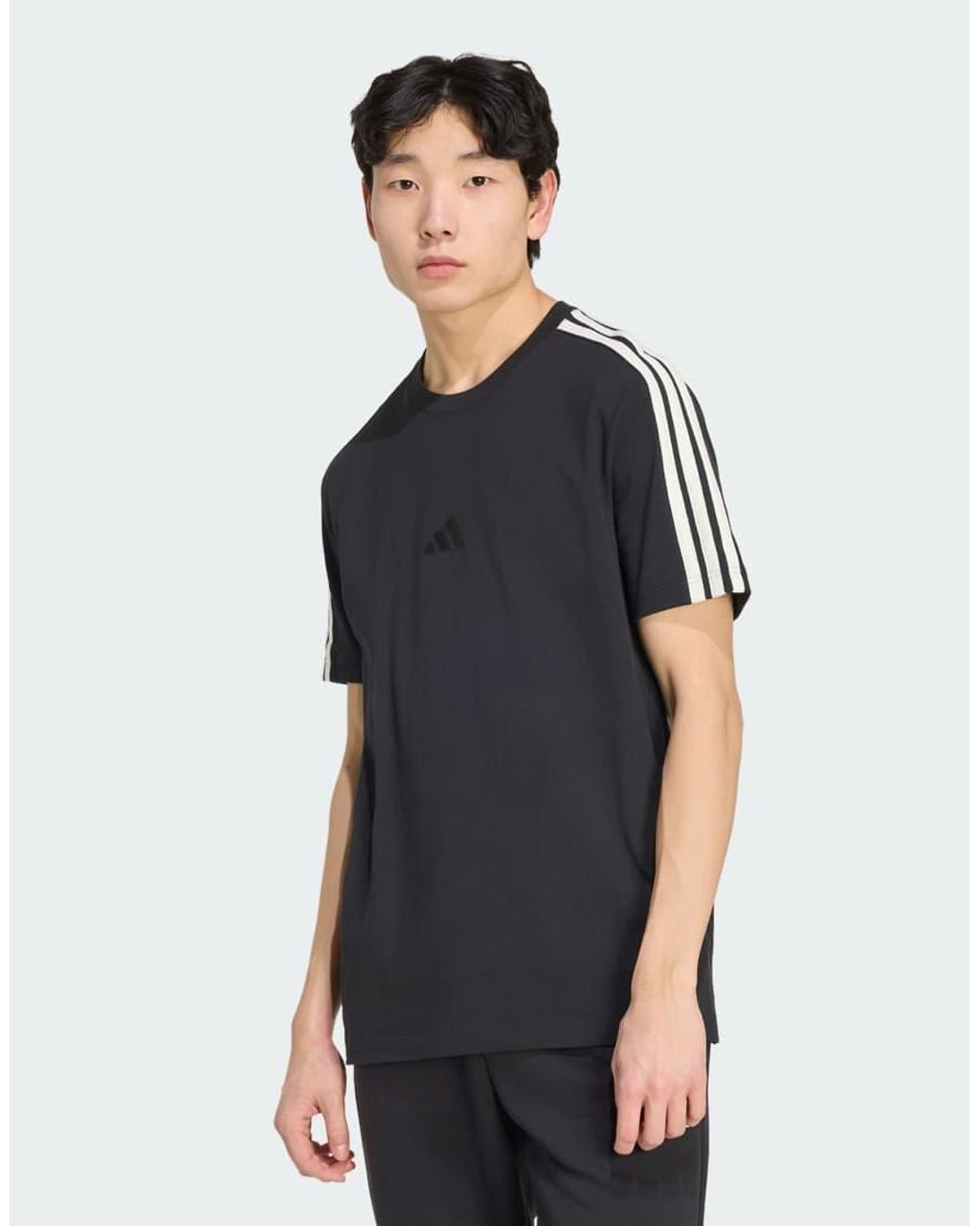 Adidas Originals Blue Adidas Kit 3-Stripes Regular T-Shirt for men