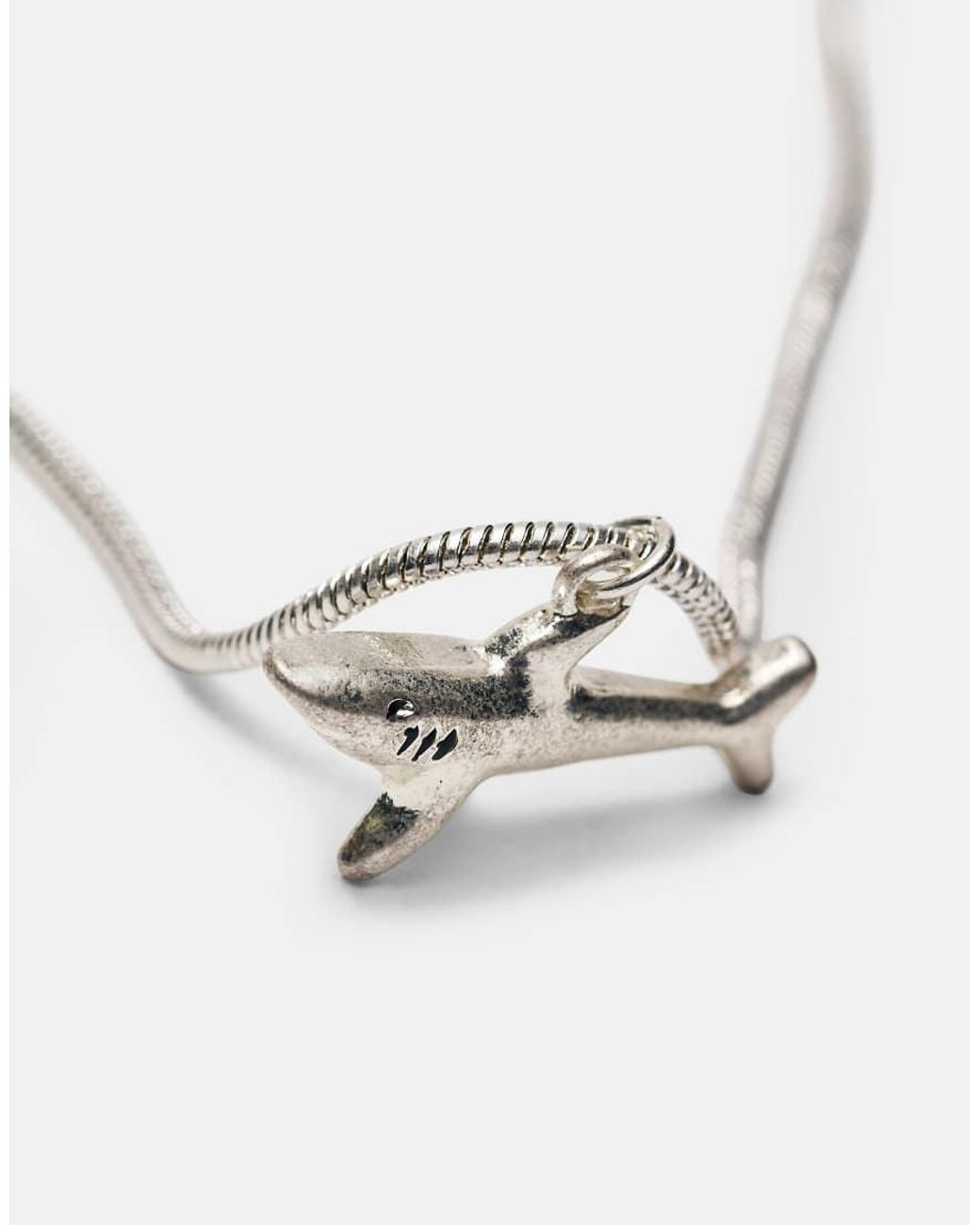 Pull&Bear Black 3-Pack Of Shark Necklaces for men