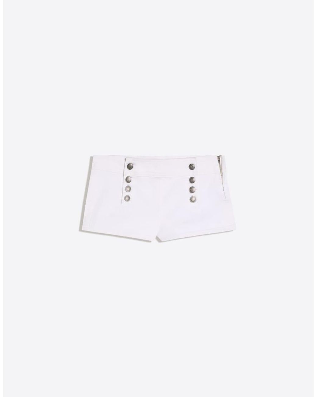 Bershka Black Mini Button Shorts