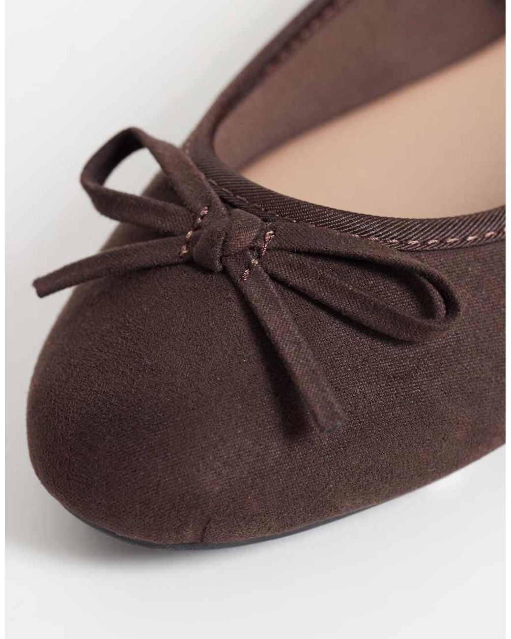 New Look White Suedette Ballet Flat
