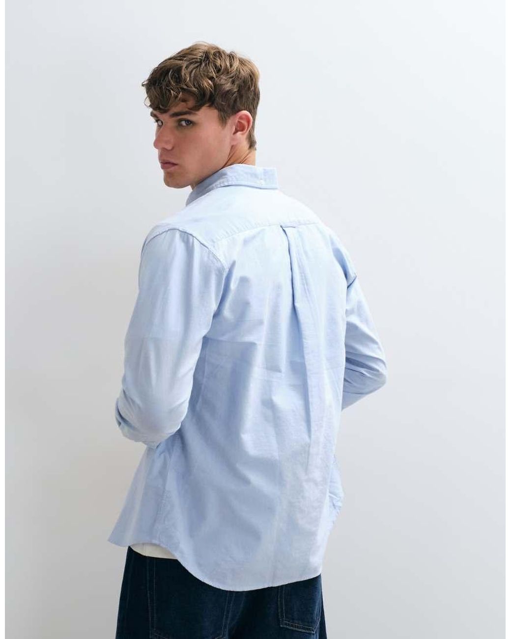 Gant Blue Regular Fit Classic Oxford Shirt for men