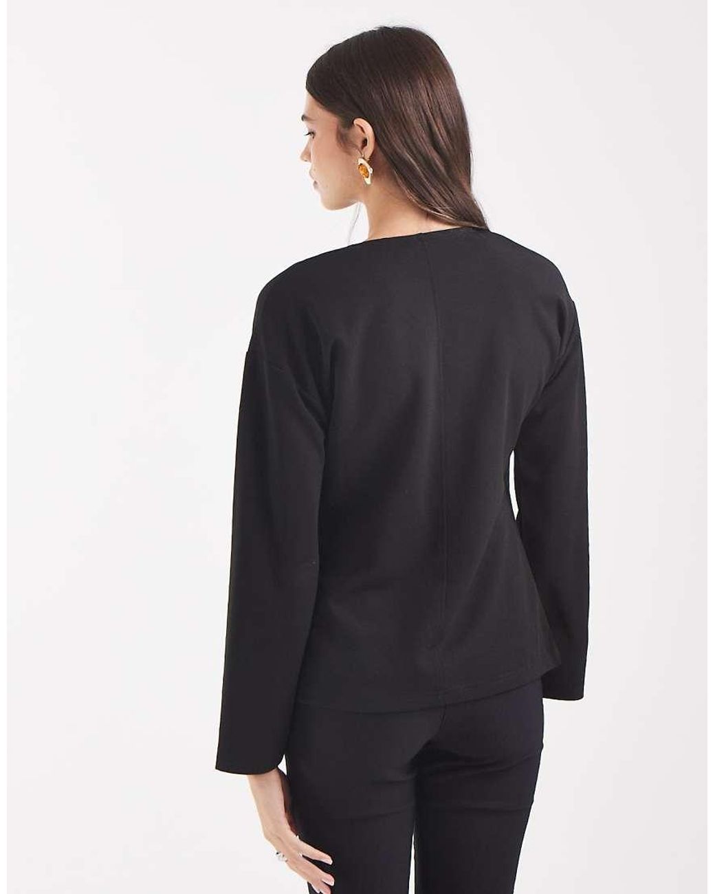 Vero Moda Black Asymmetric Jersey Cardigan