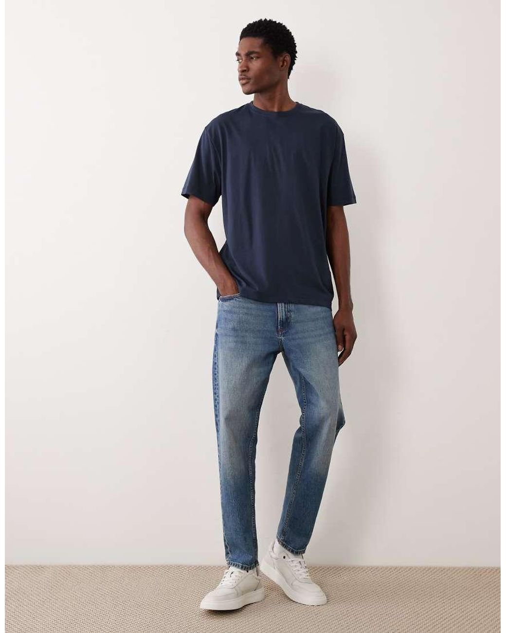 ASOS Blue Premium Supima® Cotton Relaxed T-shirt for men