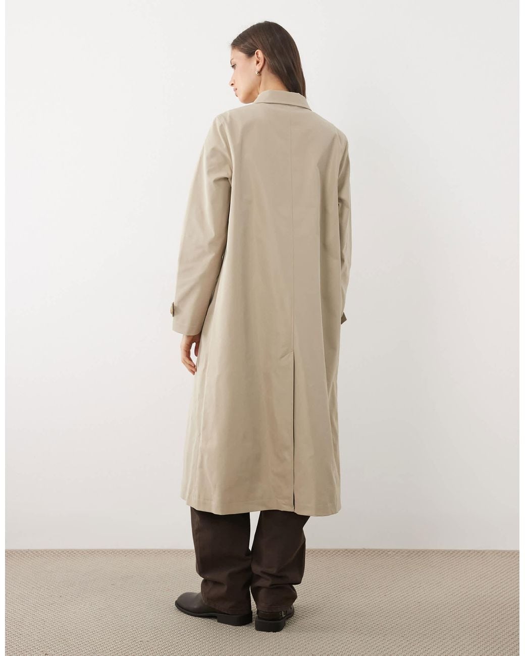 Threadbare Natural Longline Trench Coat