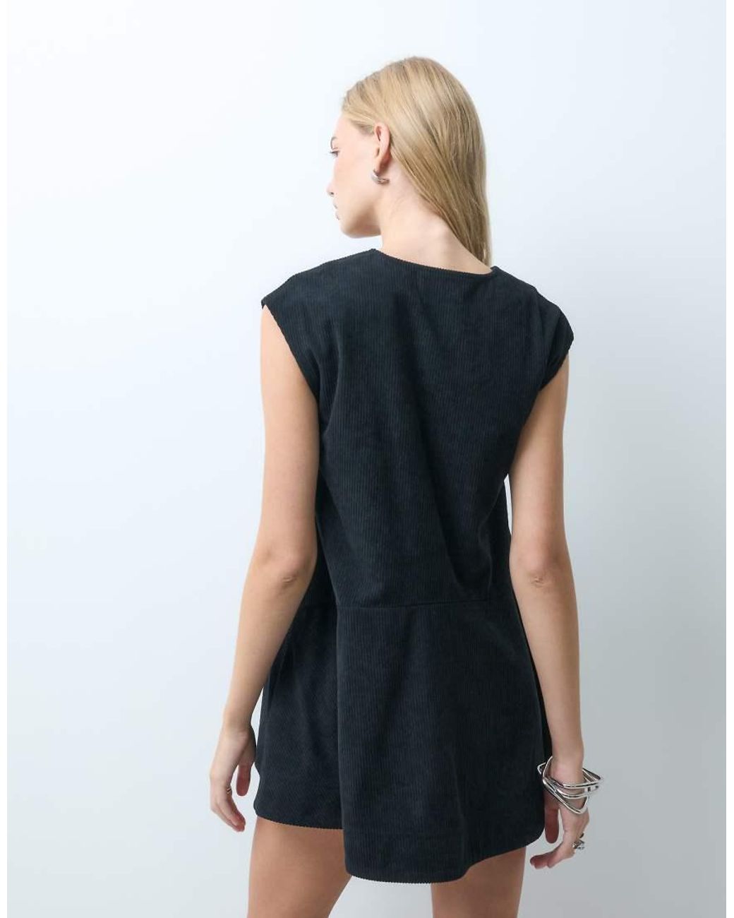 ASOS Red Relaxed V Neck Mini Dress With Dropped Waist