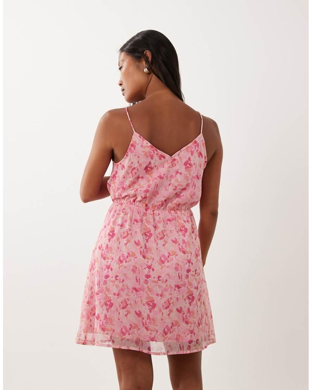 Vila Pink Woven Cami Mini Dress