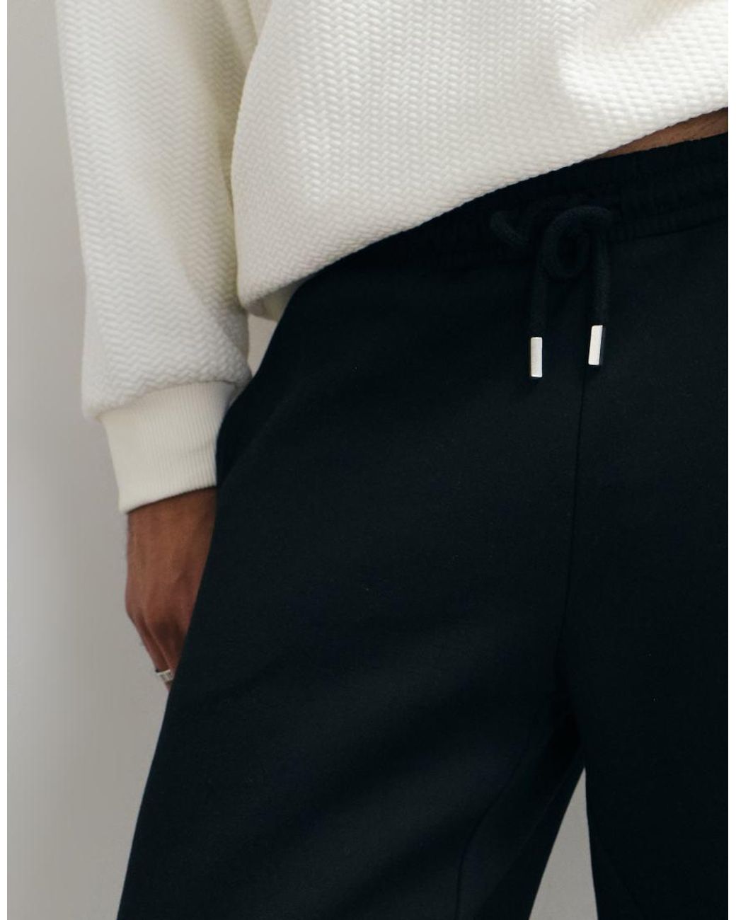 ASOS White Wide Leg Scuba-style Fabric jogger for men