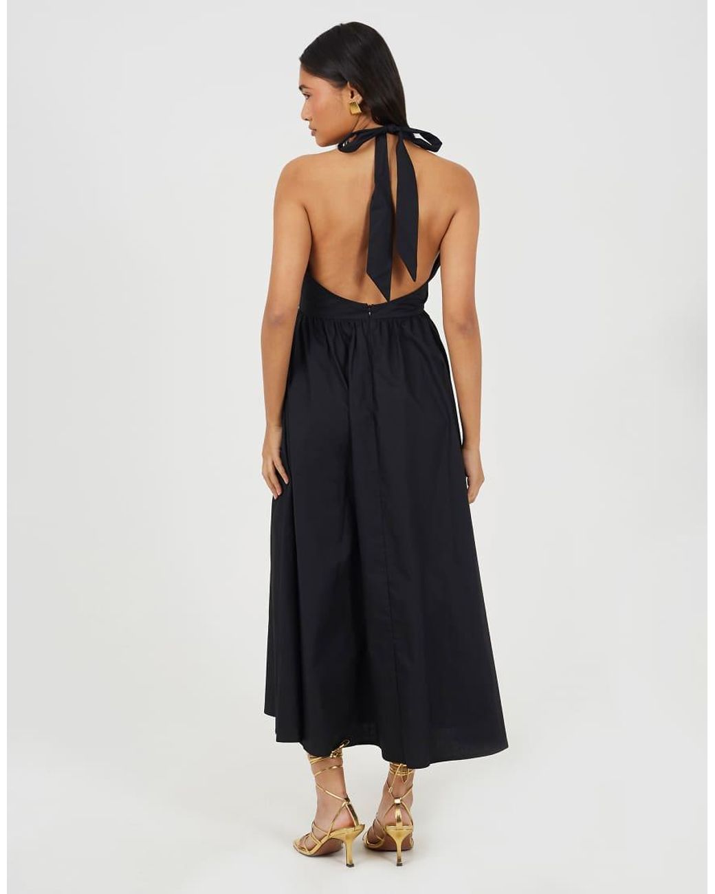Brave Soul Black Halterneck A-Line Maxi Dress