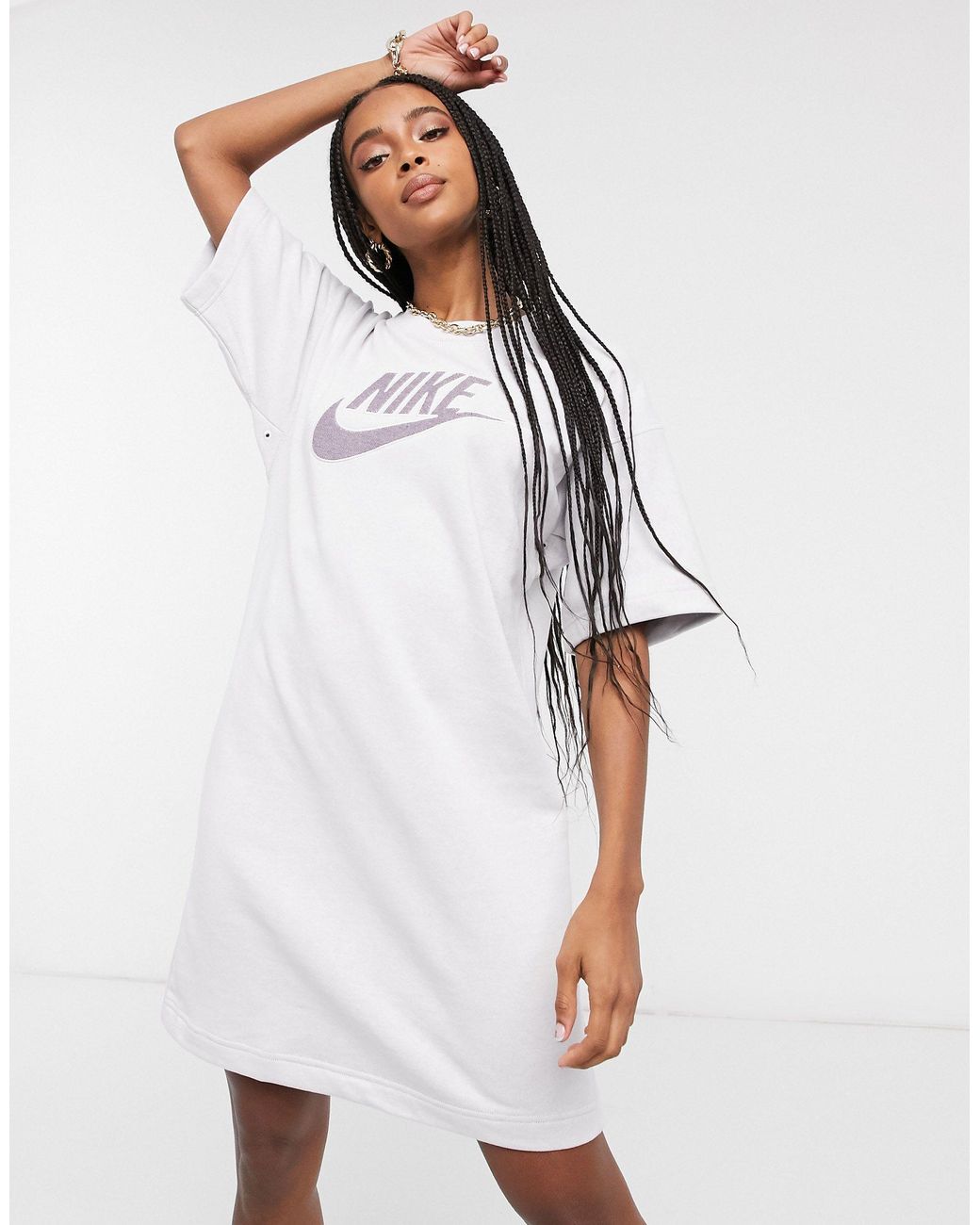 Nike Move To Zero Sweatshirt Dress in Gray | Lyst