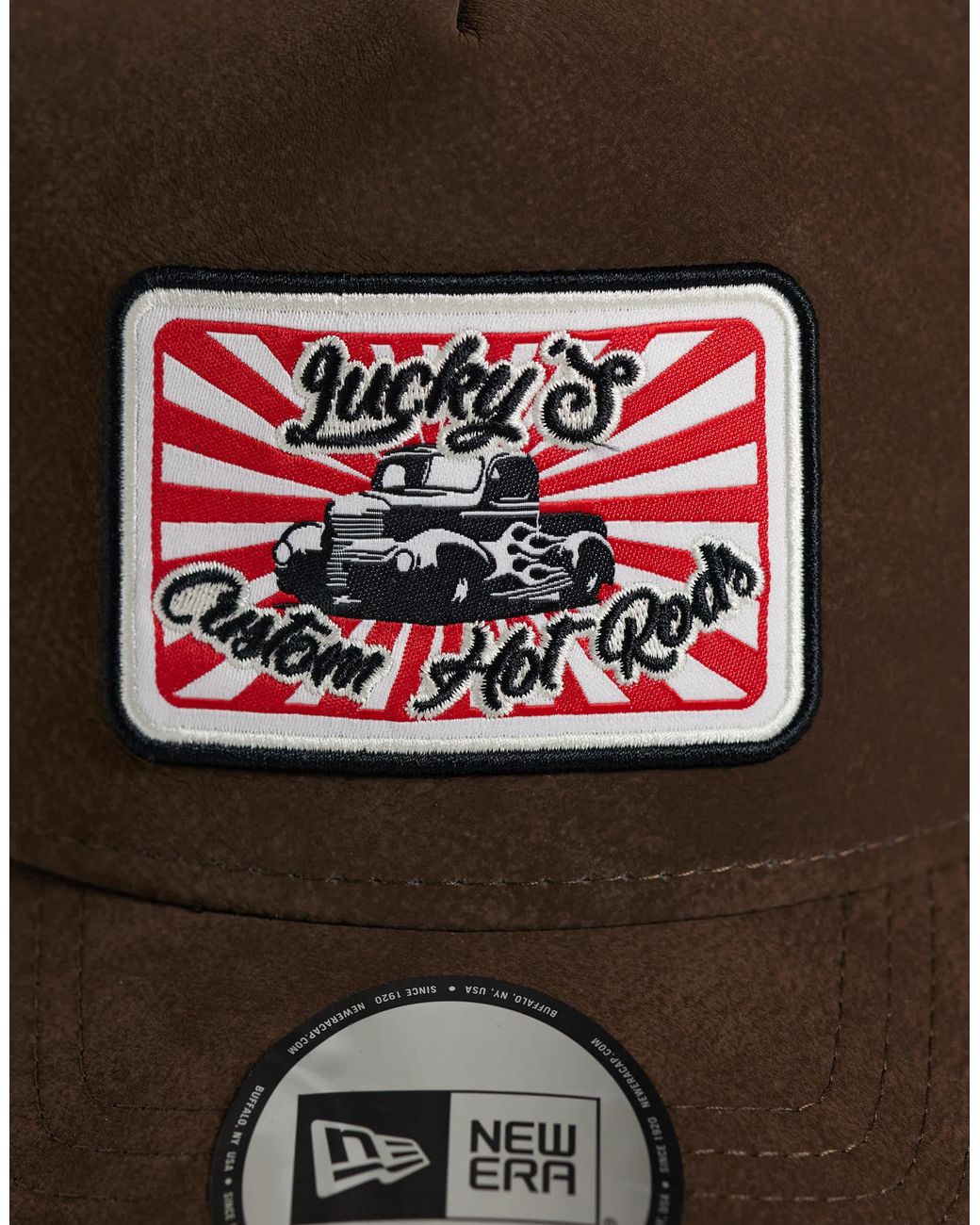 KTZ Brown E Frame Graphic Moto Patch Pu Cap