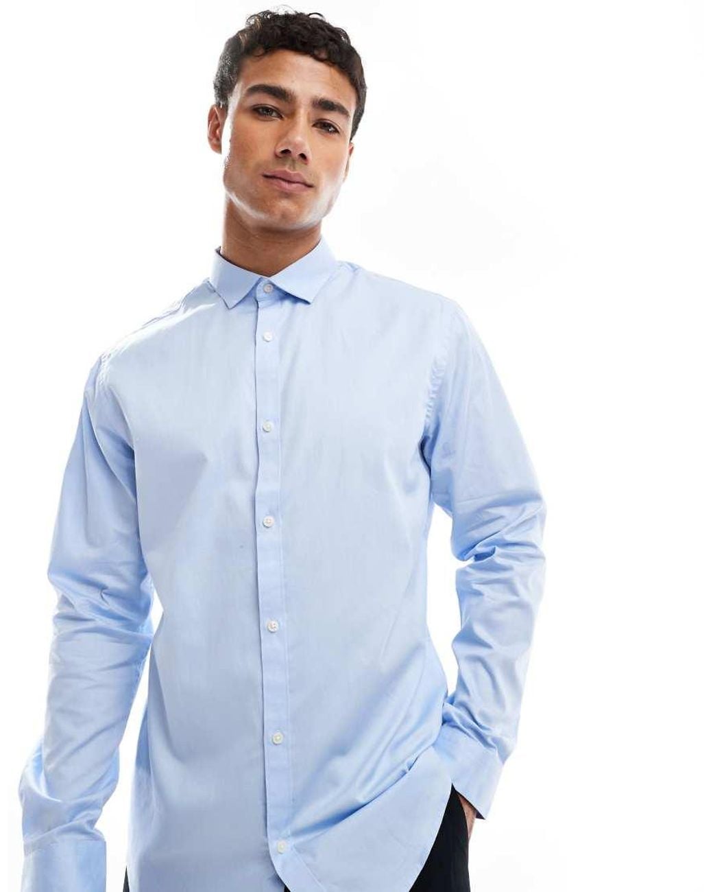 Jack & Jones Blue Slim Fit Shirt for men