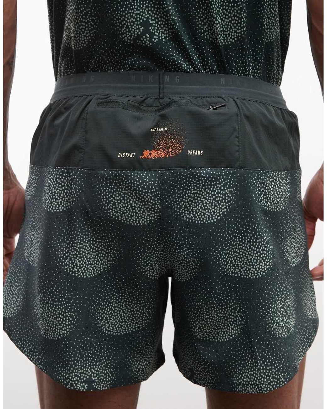Nike Black Stride Dri-Fit 5Inch Lined Print Shorts for men