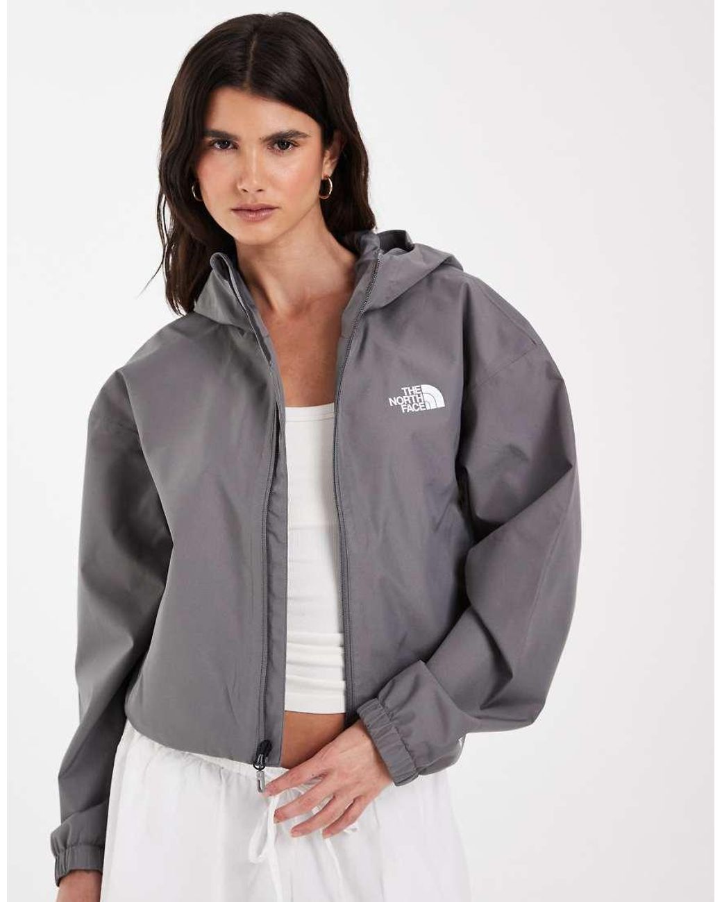 The North Face Gray Quest Dryvent Mono Cropped Jacket