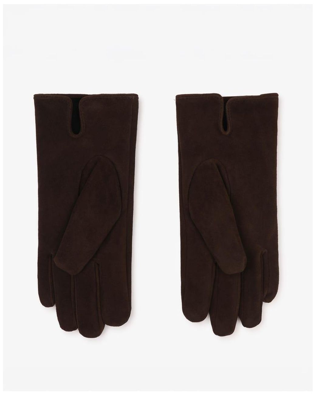 Barney's Originals White Real Suede Gloves