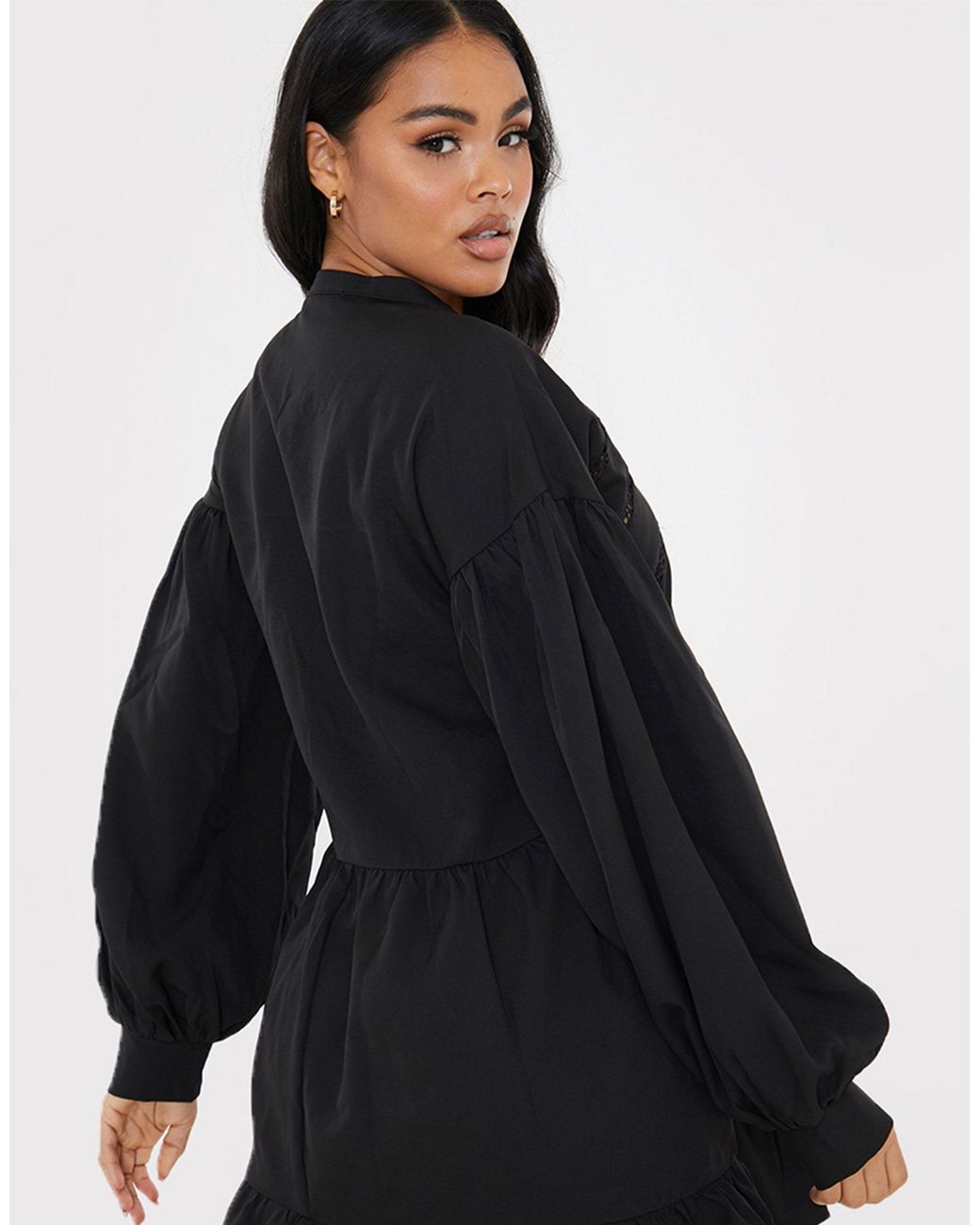 In The Style X Lorna Luxe Corsetted Puff Ball Volume Sleeve Mini