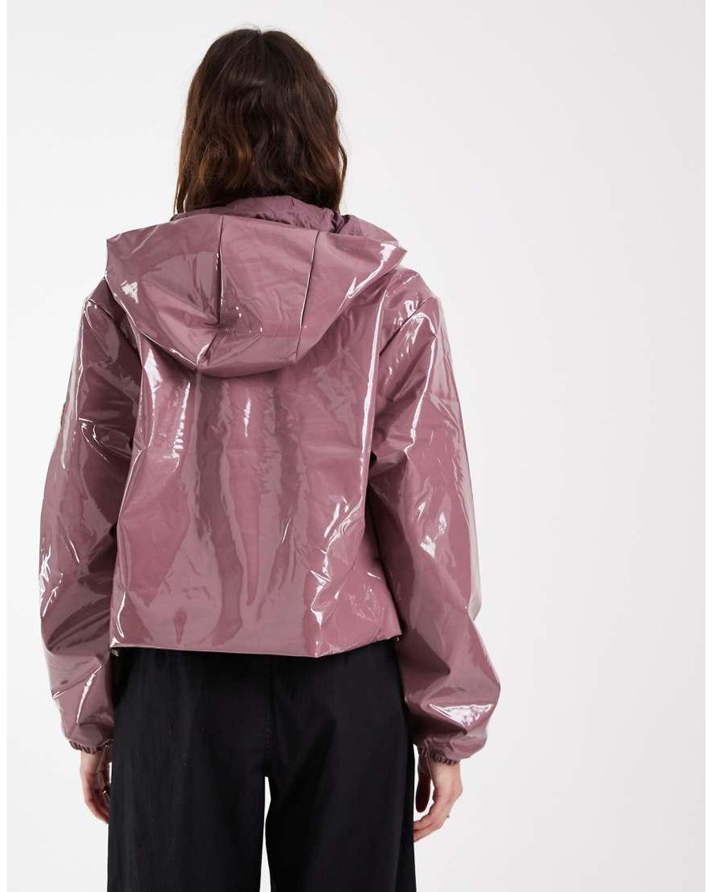 Rains Purple 15780 Lohja Waterproof Insulated Hooded Short Jacket