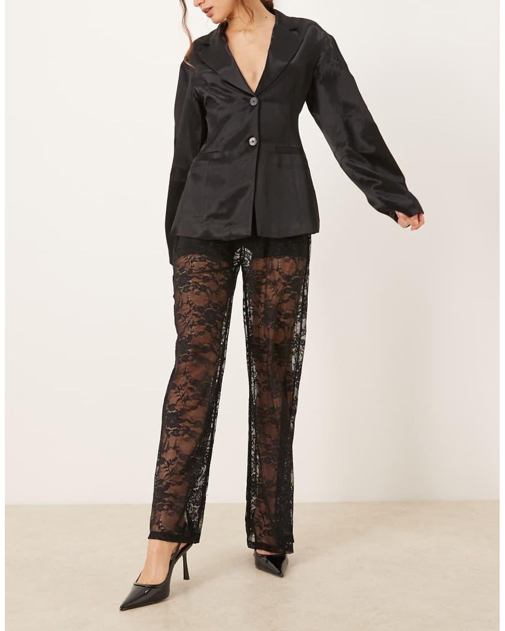Gina Tricot Black Lace Trousers