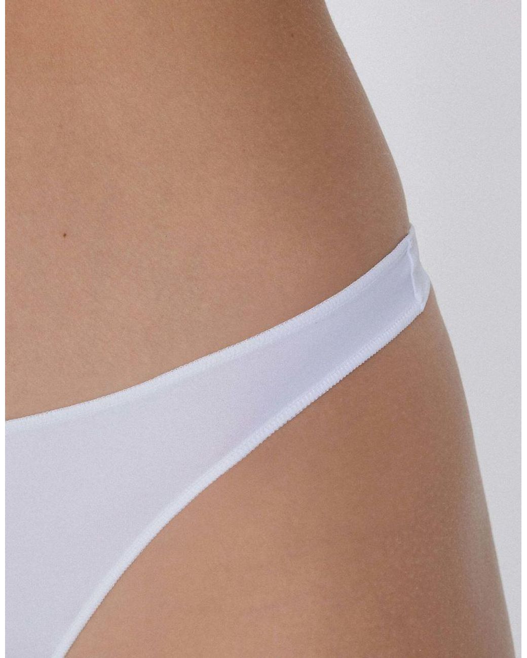 Tezenis White Microfibre G-String