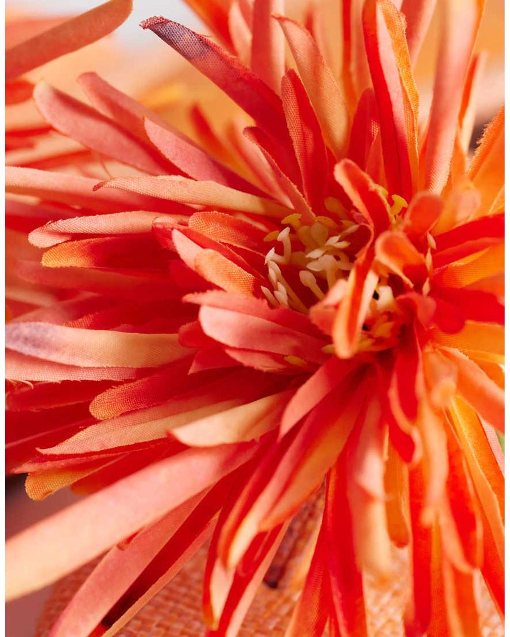 South Beach Orange Thongs With Flower Detail
