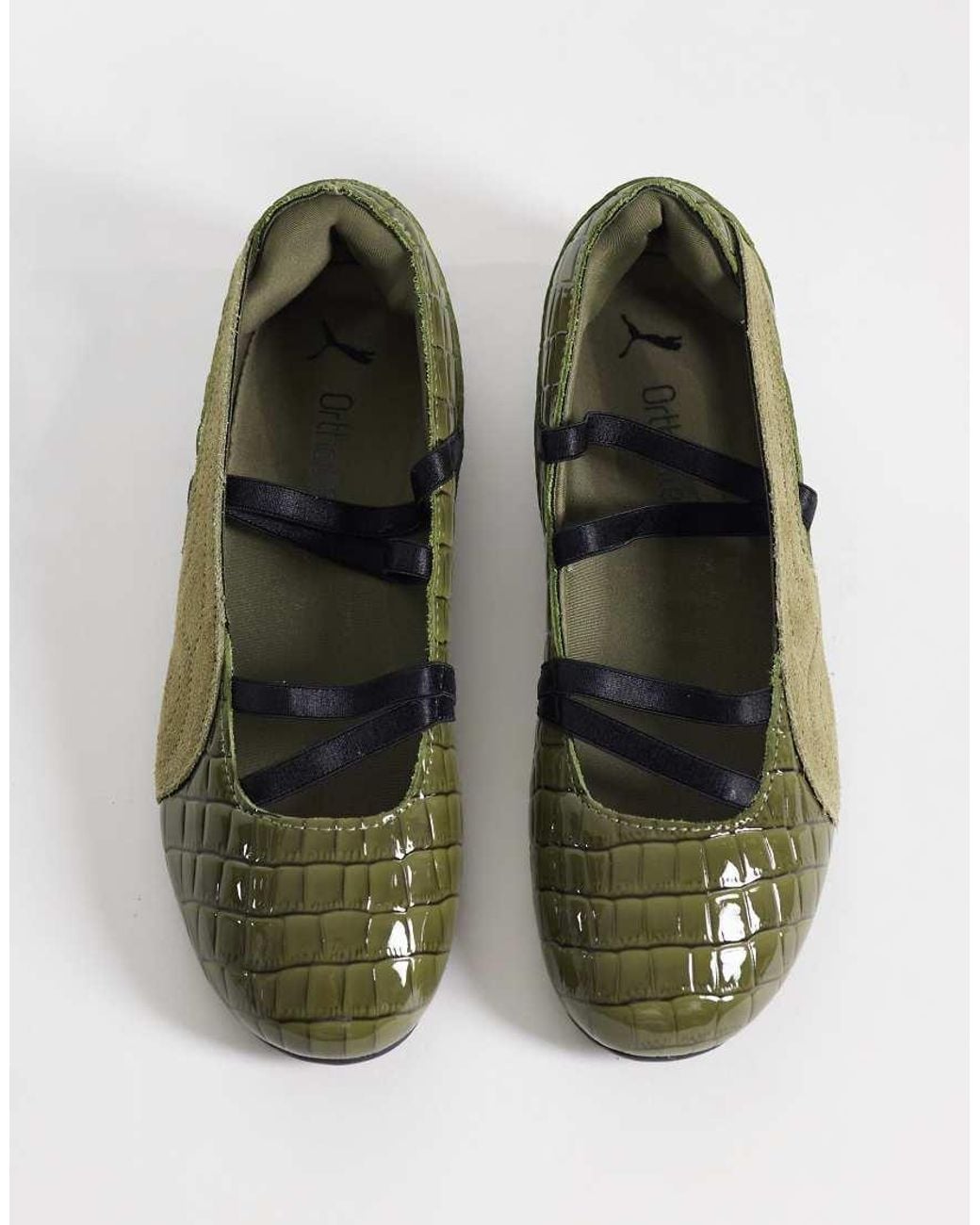 PUMA Green Speedcat Ballet Flats