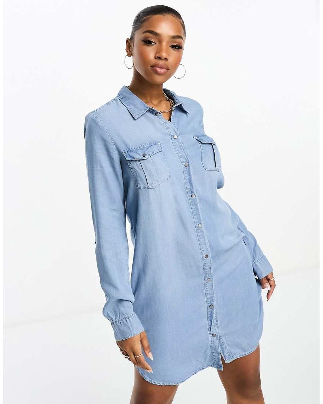 Vero Moda Blue Denim Mini Dress