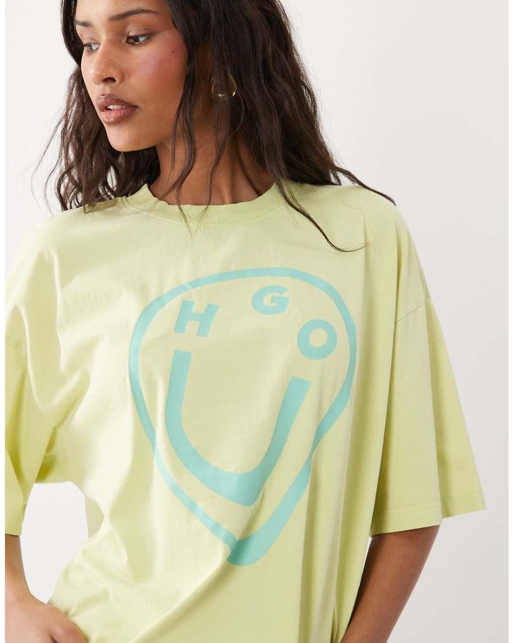 HUGO Natural Oversized Graphic Logo T-shirt