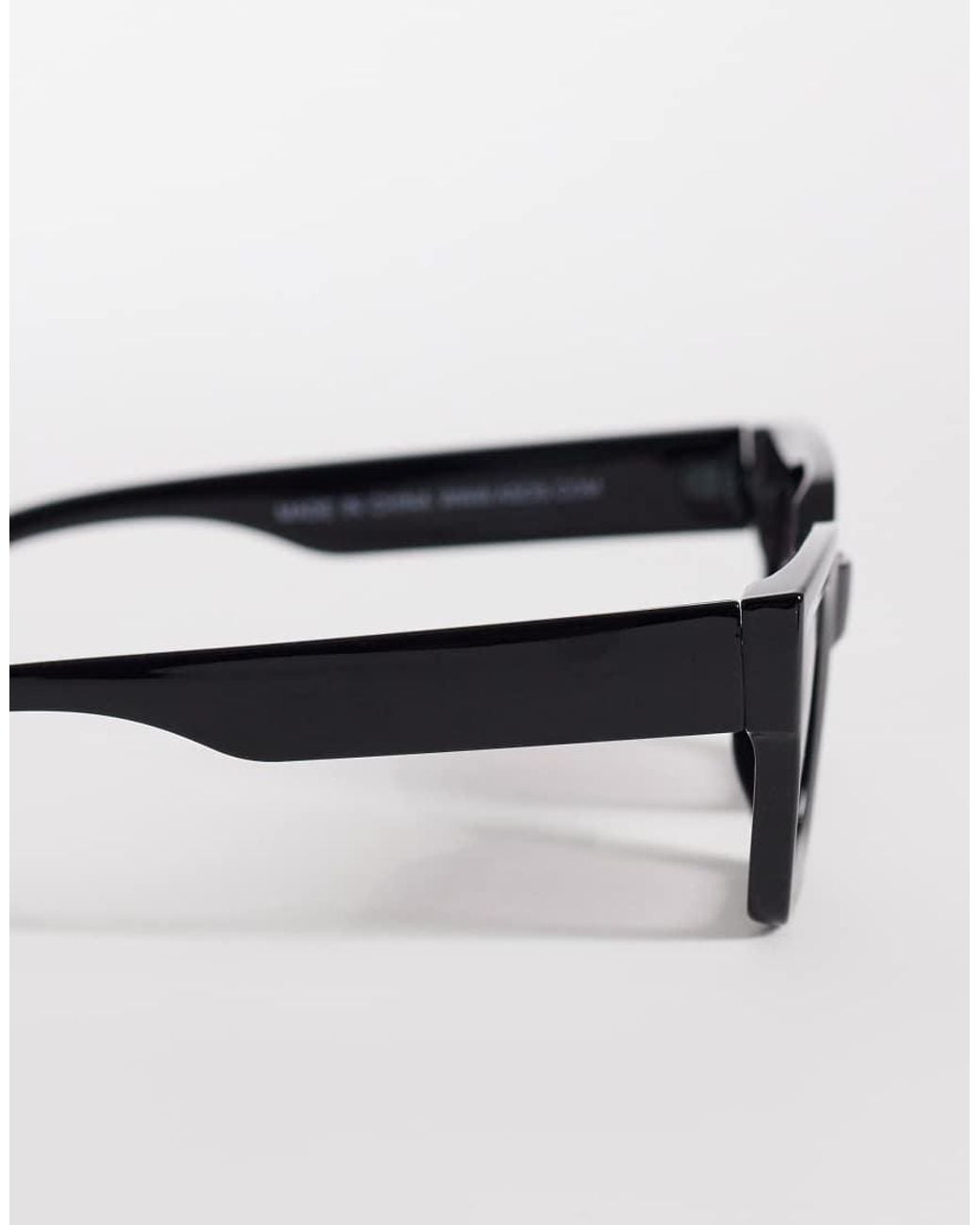 ASOS Black Bevel Square Sunglasses