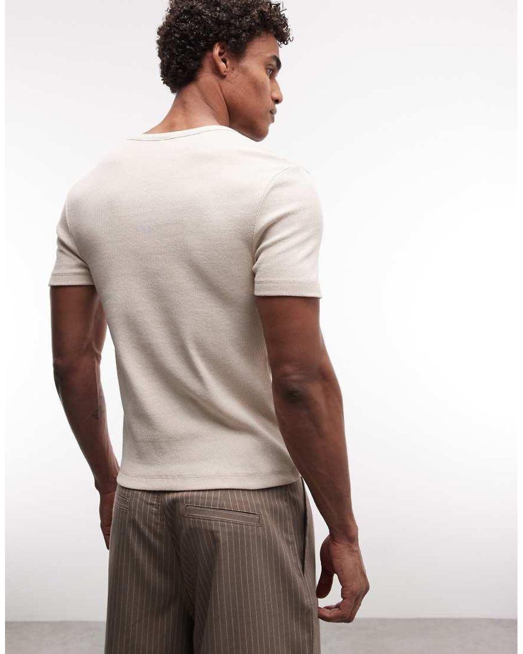 Collusion Multicolor Notch Neck Short Sleeve T-shirt for men