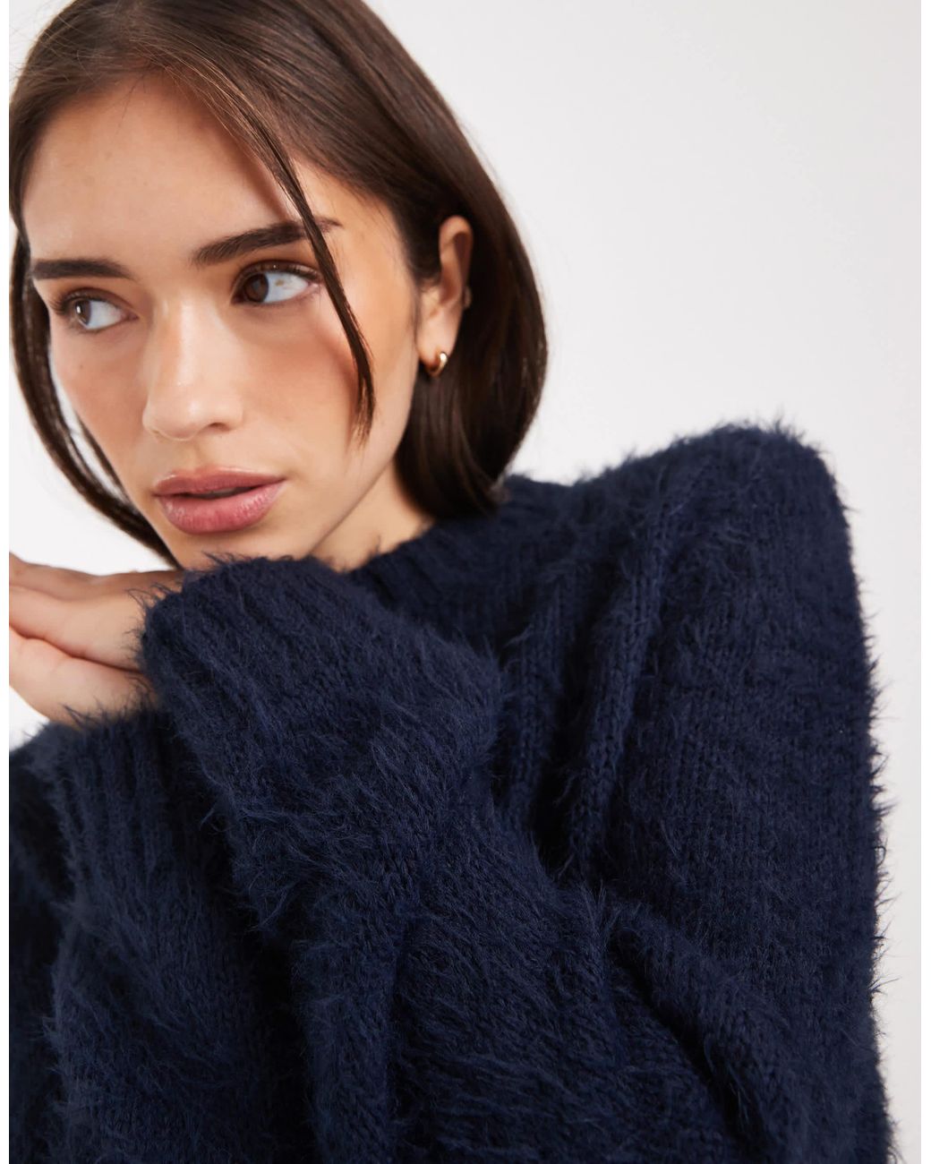 Pull ras Threadbare en coloris Blue