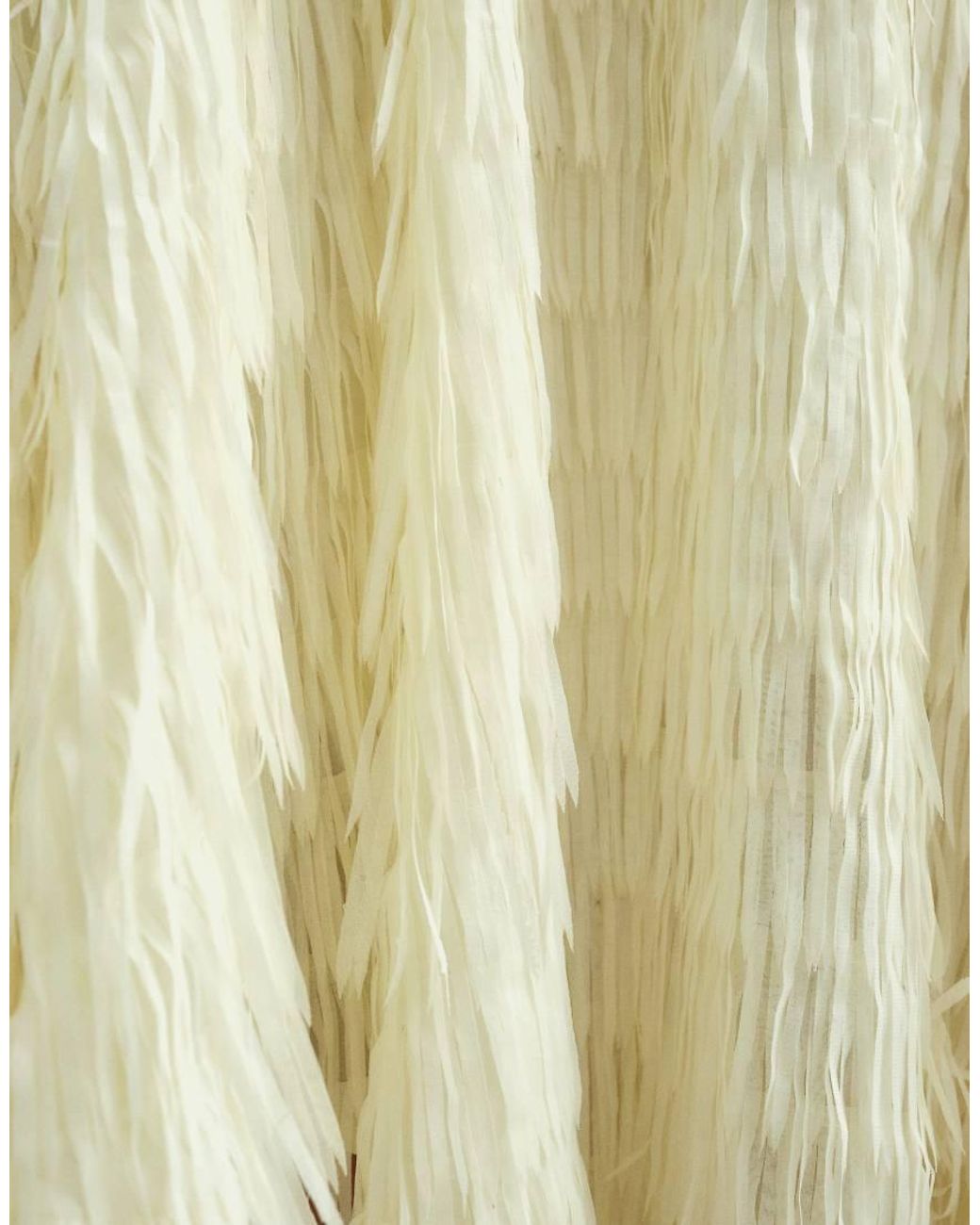ARRANGE White Fringe Texture Asymmetric Maxi Skirt