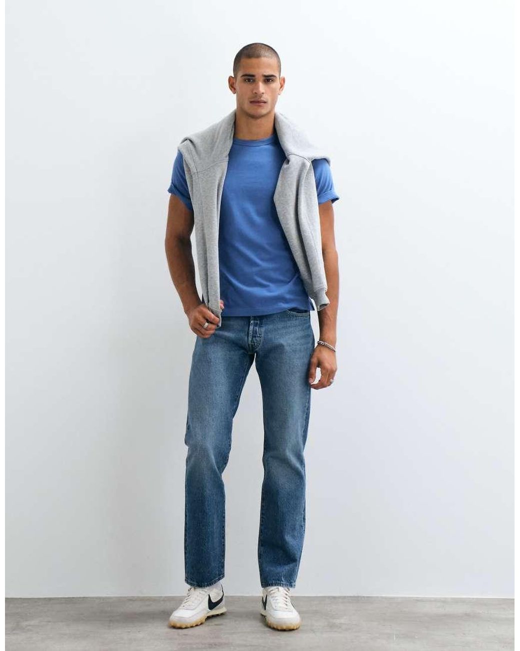 Abercrombie & Fitch Blue Essential T-shirt Mid for men
