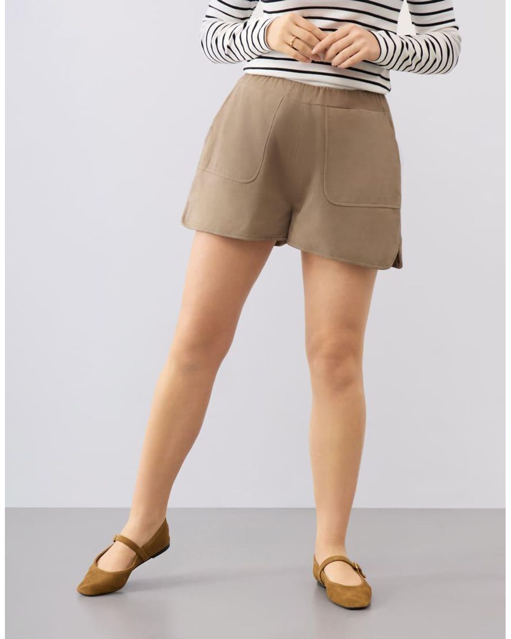 Bolongaro Trevor Natural Real Suede Tracie Short