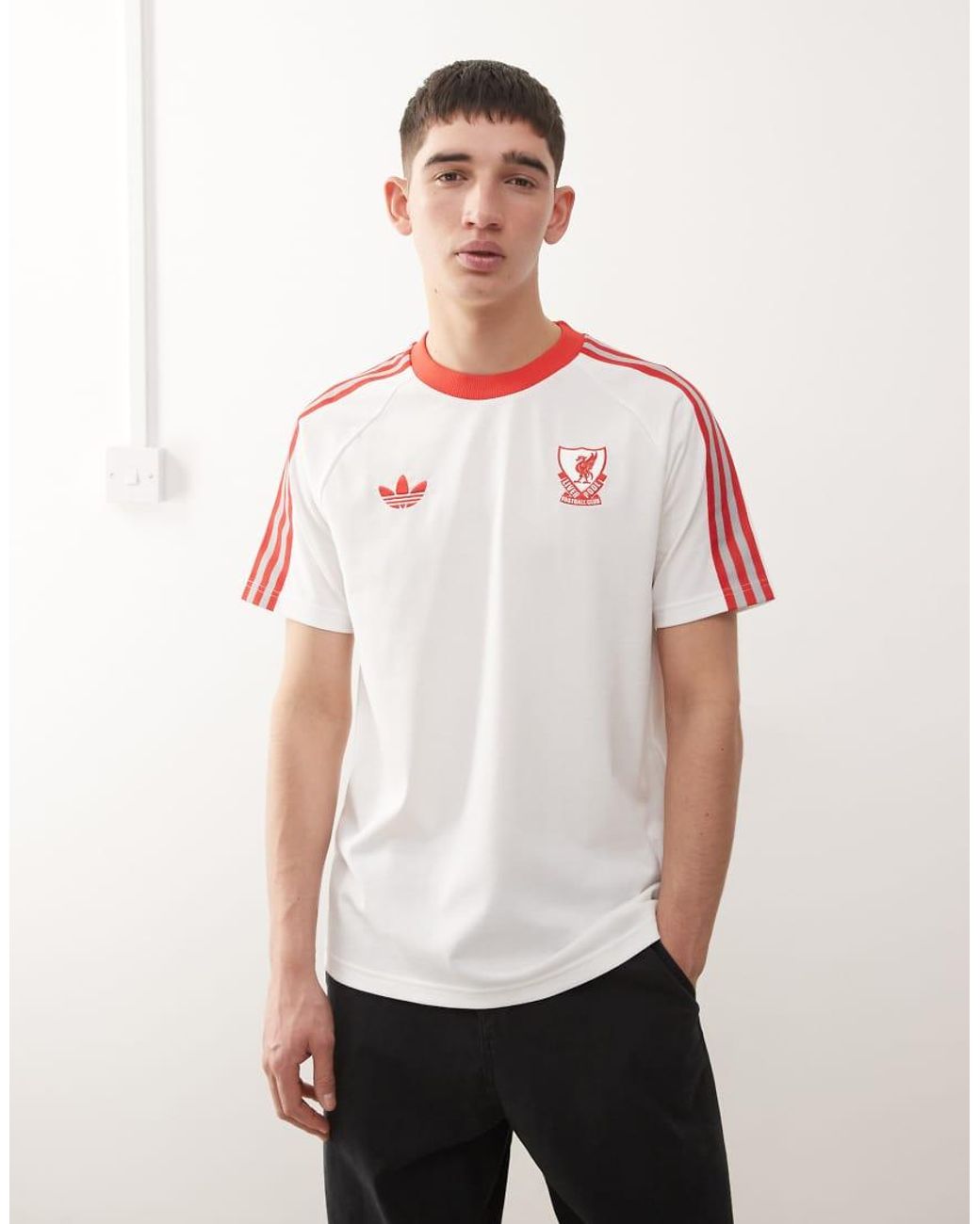 Adidas Originals White Adidas Football Liverpool T-Shirt
